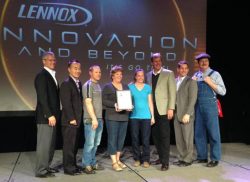Plains Receiving a Lennox Award