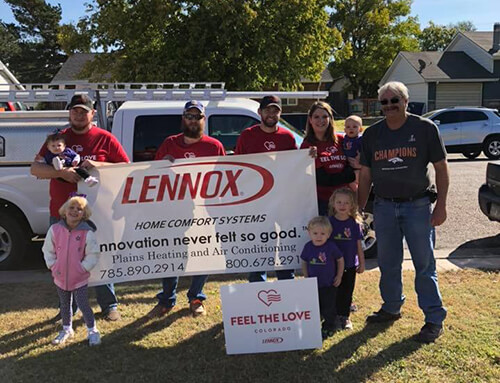 Plains Heating and Cooling doing the Feel the Love Lennox Program
